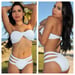 Image of Bandeau Top with Strappy Bottoms Bikini