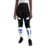 BossFitted Neon Green and Blue Sports Leggings