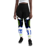 Image 4 of BossFitted Neon Green and Blue Sports Leggings