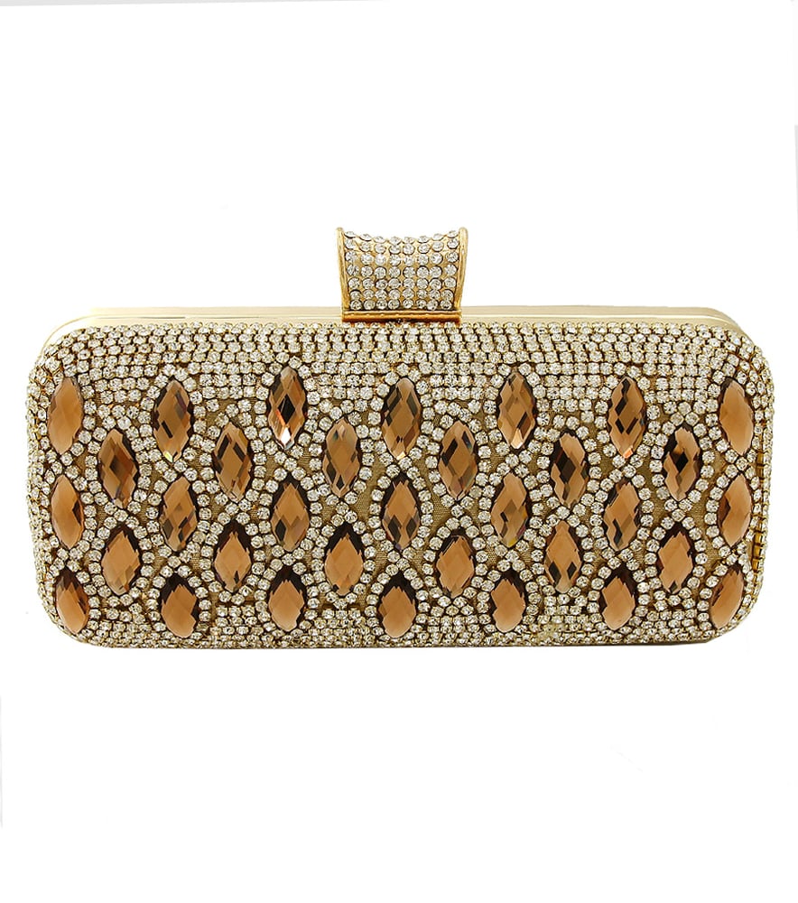 Image of Topaz Gold Stone Clutch