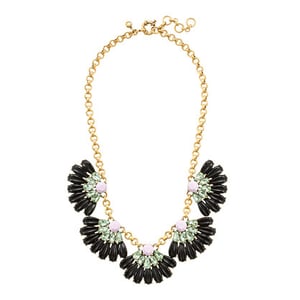 Image of Daisy Petal Black Statement Necklace 