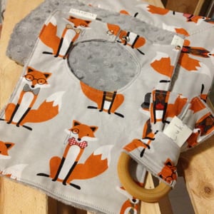 Image of Dapper Mr Fox Snuggle Blanket Set