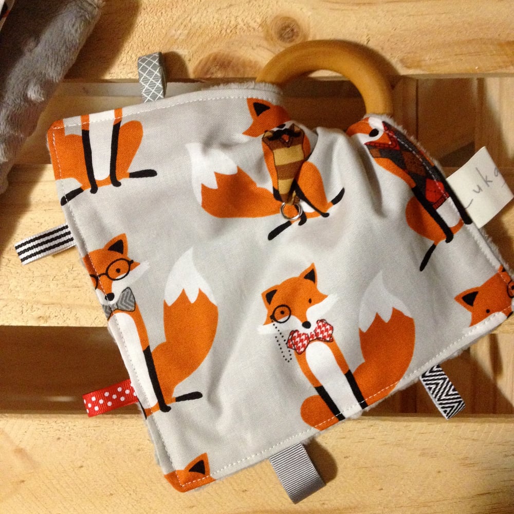 Image of Dapper Mr Fox Teething Taggie