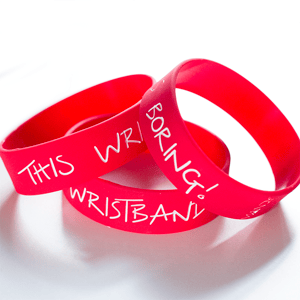 Image of THIS WRISTBAND IS BORING - Red