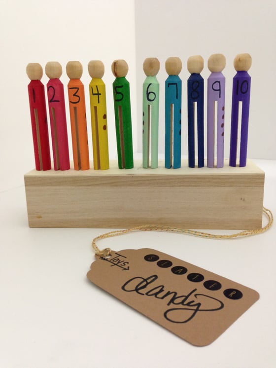 Image of Hand-Painted Wooden Counting Set