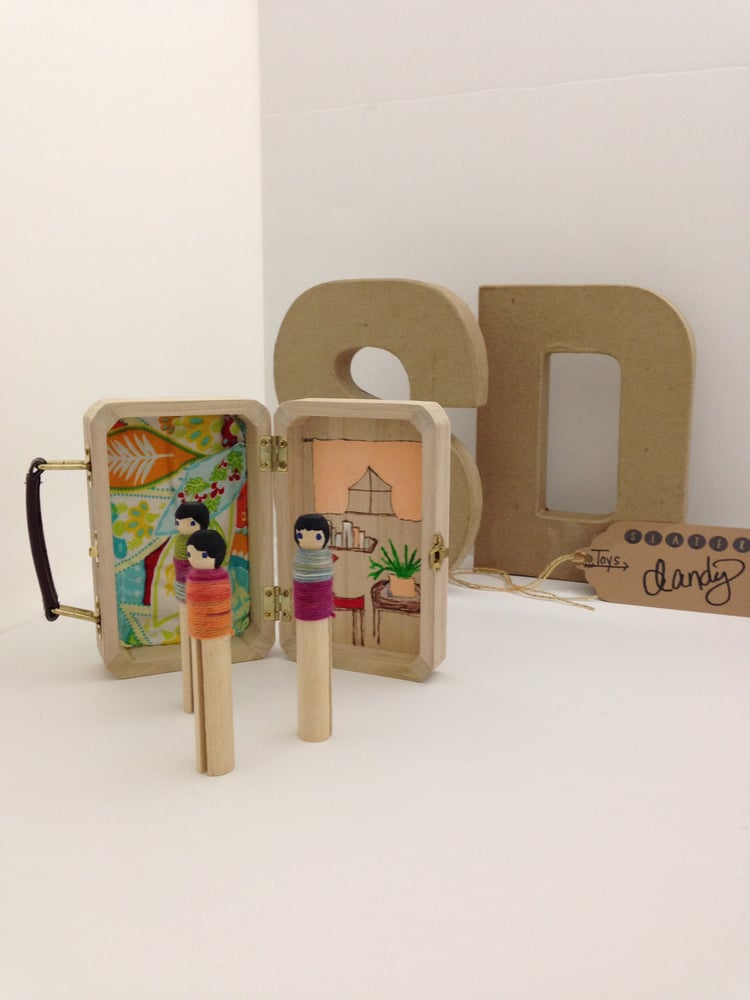 Image of Hand-Painted "Best Friends" Suitcase Play set