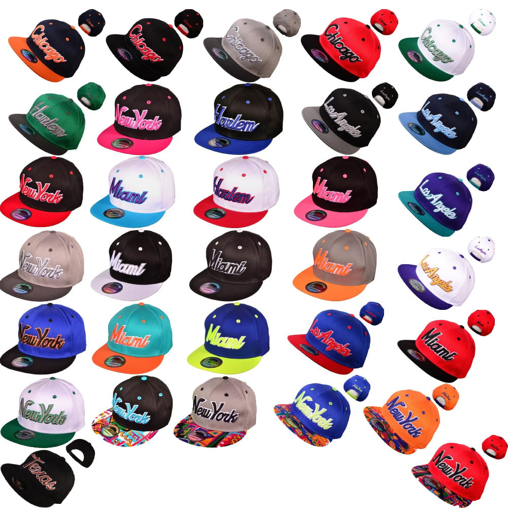 plain flat bill hats