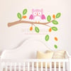 Owl on a Branch Wall Decal Sticker Nursery Kids Room