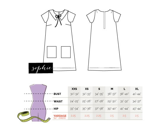 Image of the SOPHIE SHIFT dress pattern