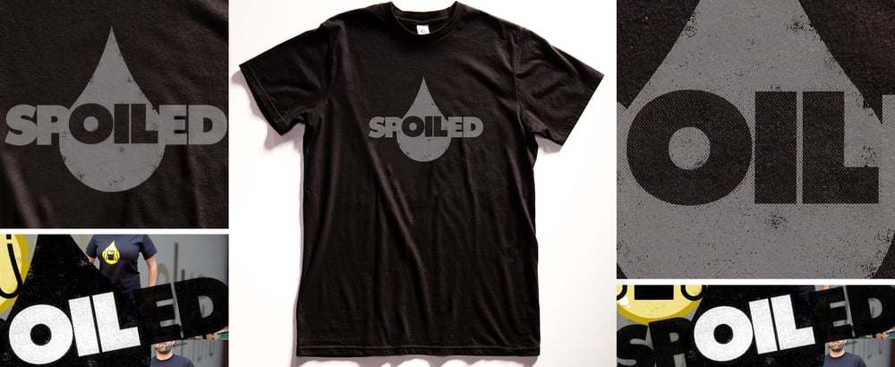 Gas Oil "Spoiled" Black Graphic T Shirt