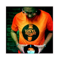 "Vinyl is Killing the MP3 Industry" T-Shirt (Orange)