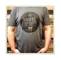 "Vinyl is Killing the MP3 Industry" T-Shirt (Dark Grey)