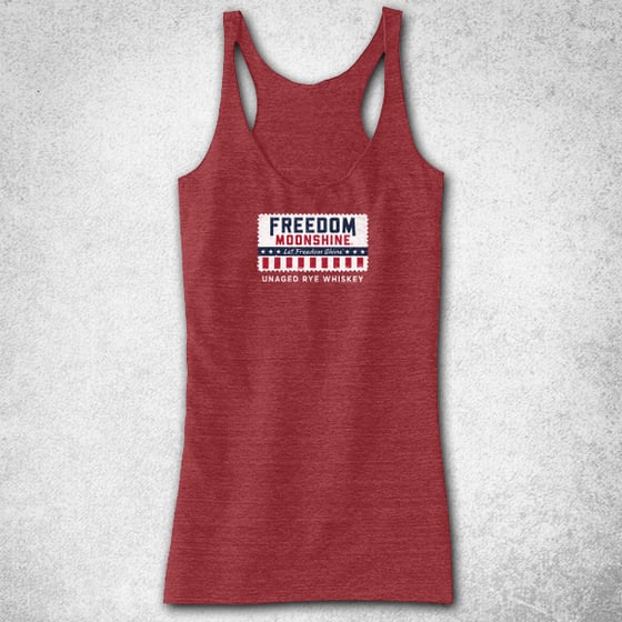 Image of Freedom Moonshine Ladies Red Tank