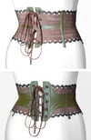 Dusty Rose Reversible Corseted Belt	