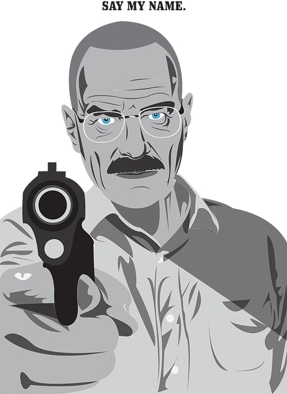 Image of Walter White "Heisenberg" A3 print