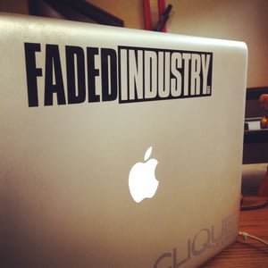 Image of 2014 Faded Industry Sticker