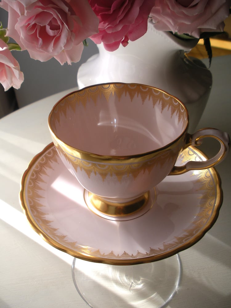 Image of Pink Tea Cup and Saucer