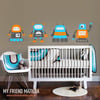 My Robot Family Wall Decal Sticker M012 Boys Bedroom Nursery