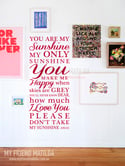 You Are My Sunshine My Only Sunshine Wall Decal Sticker