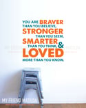 You are Braver A.A Milne Wall Decal Sticker