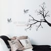 Vinyl Wall Sticker Decal Art - Spring Time - birds on branch
