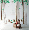 Bunny Forest Tree wall decal sticker for nursery