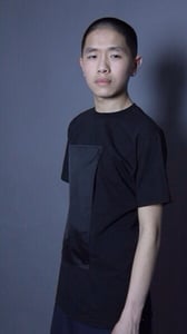 Image of Black Tee with waterproof panel detail