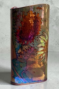 “Sunflower “ reduction lustre vase