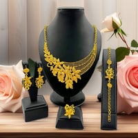 Image 1 of Golden Grace Flower Jewelry Set