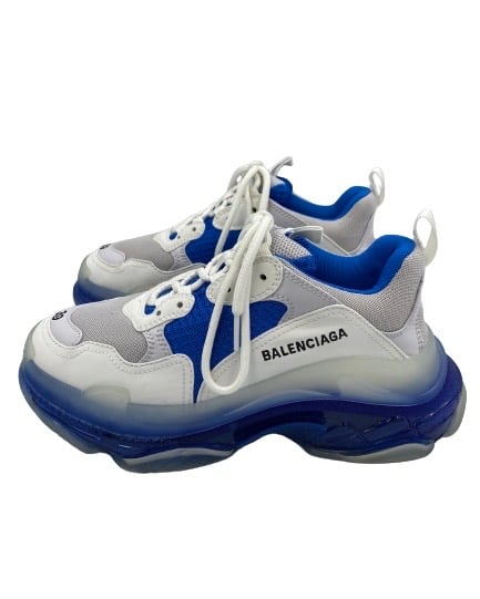 Image of Balenciaga - Triple S White/Blue 39EU