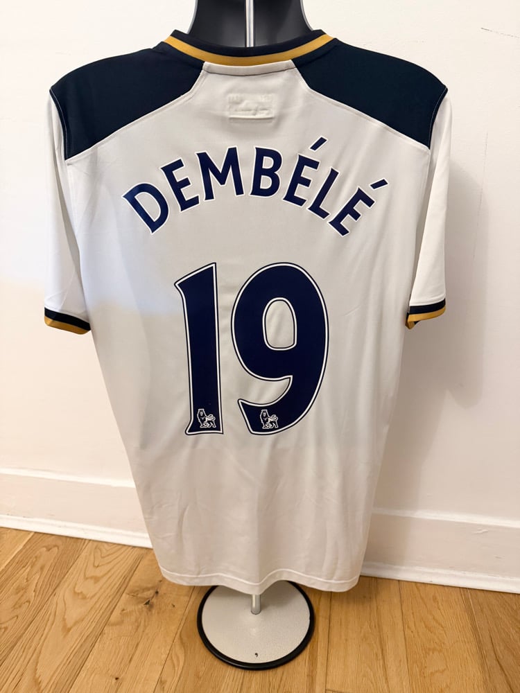 Image of Tottenham Hotspur “DEMBÉLÉ 19” 2016/17 Home Shirt + PL patches  (L)