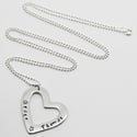 Personalized Heart of Love Sterling Silver Necklace