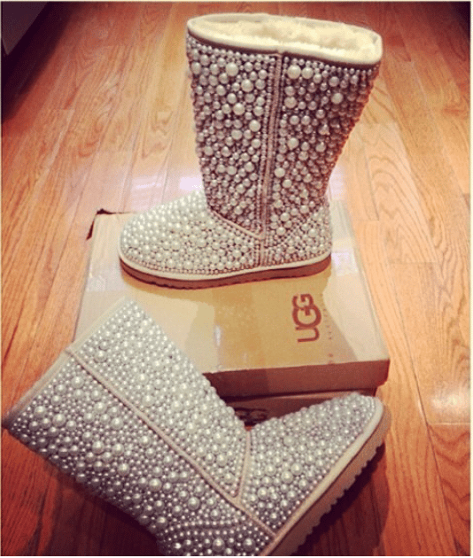 uggs with pearls on them