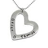 Personalized Heart of Love Sterling Silver Necklace