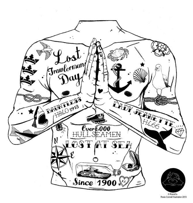 Image of Lost Trawlerman's day screen print LIMITED RUN