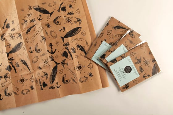 Image of Screen print Wrapping paper sample LIMITED EDITION