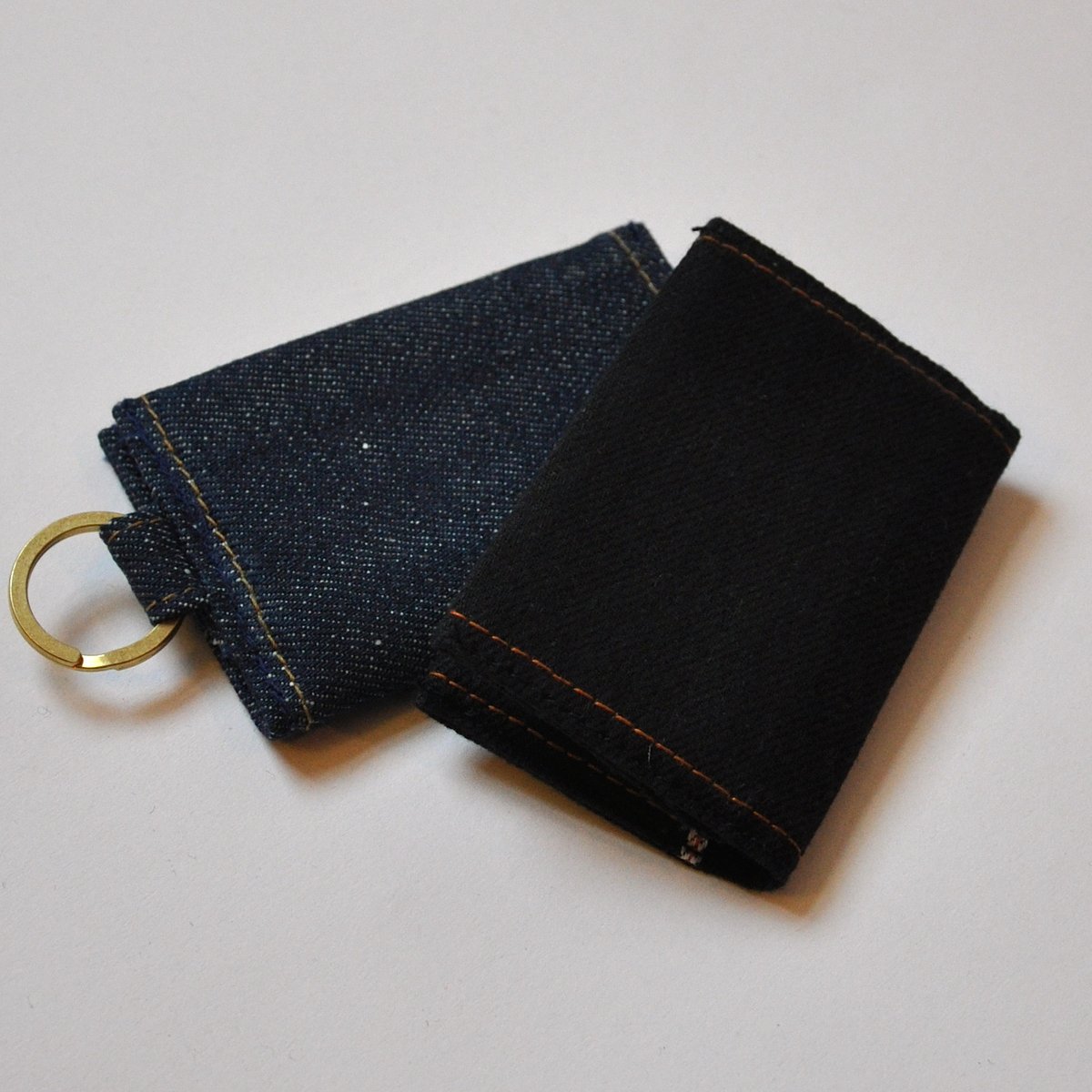 カードケース・名刺入れ JILLSTUART NEWYORK DENIM DENIM LEATHER CARD ORGANIZER Denim + Vegan Leather Minimalist Wallet / Card Holder - Etsy
