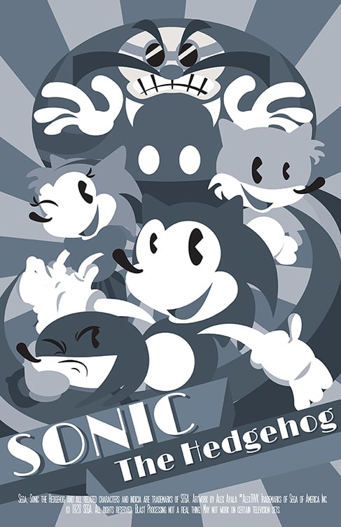 Image of Sonic The Hedgehog Vintage Poster (11x17)