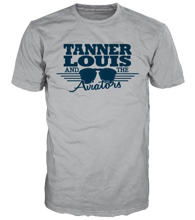 Image of Gray Tanner Louis & The Aviators T-Shirt
