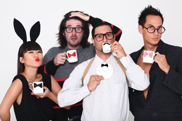 Image of Original Bow Tie Mug - Set of Two (Red & Black)