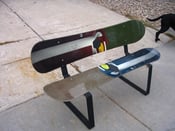 Image of The Steel Edge "Snowboard and Ski Bench Design"