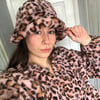 Soft faux fur leopard hat 