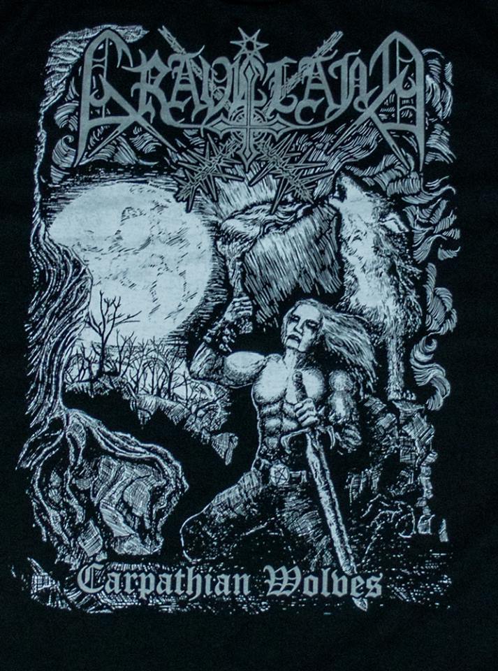 Image of Graveland "Carpathian Wolves" TS - SILVER logo version