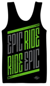 Image of Epic Ride Matrix Tank Top Black With Gray / Lime Green