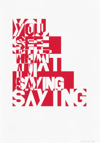 <i>You See What I’m Saying (twice over print version)</i> 2012