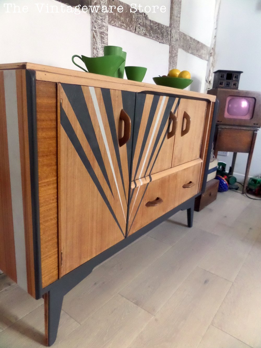 Image of Mid Century Sideboard, Vintage Retro Storage Cupboard