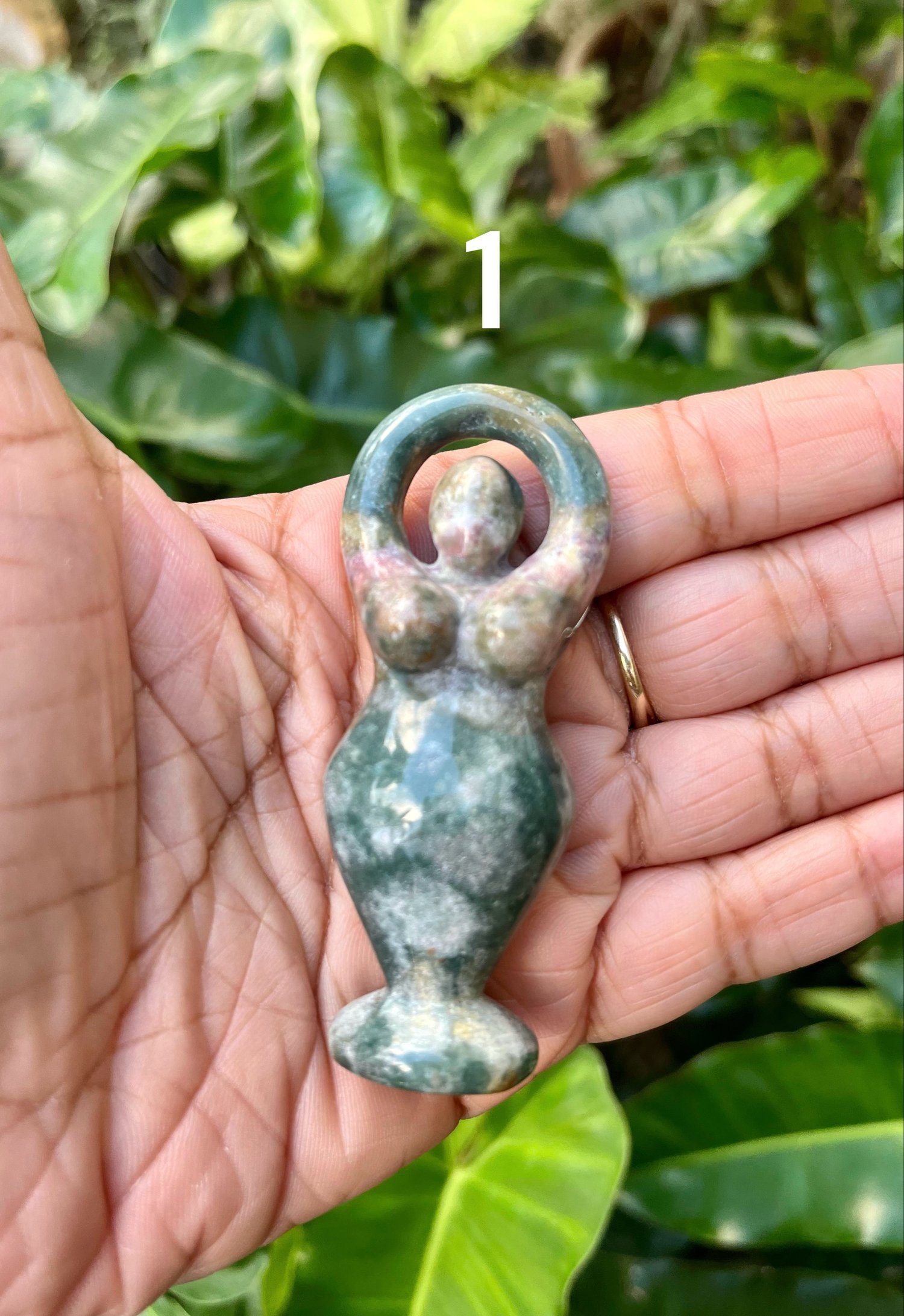 Image of Ocean Jasper & Bloodstone Goddess 