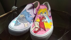 Image of Panty & Stocking Hand Painted Custom Shoes(Size 8)