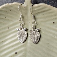 Image 1 of Strawberry fine silver drop earrings