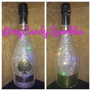 Image of Ace of Spades crystal covered bottle 